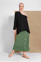 Vêtements hijab NOIR BLOUSE À FLUIDE 80001 