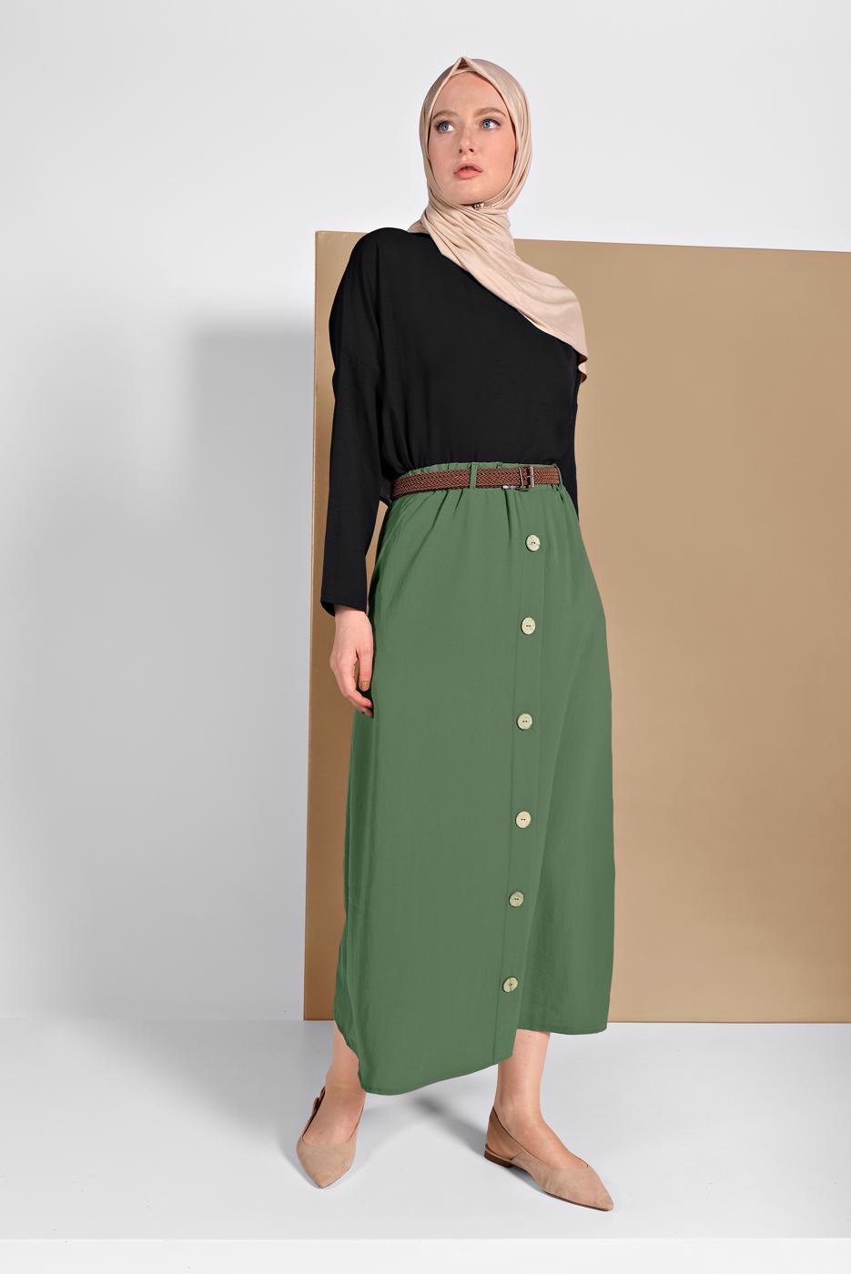 Vêtements hijab NOIR BLOUSE À FLUIDE 80001 