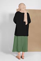 Vêtements hijab NOIR BLOUSE À FLUIDE 80001 