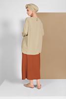 Tesettür giyim BEJ SALAŞ BLUZ 80001