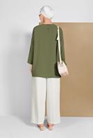 Tesettür giyim HAKİ SALAŞ BLUZ 80001