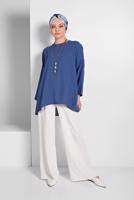 Tesettür giyim LACİVERT SALAŞ BLUZ 80001