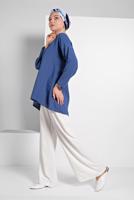 Tesettür giyim LACİVERT SALAŞ BLUZ 80001