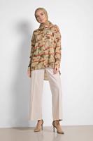 Hijab clothing BROWN ALVINA FLOUNCE BLOUSE 4116 