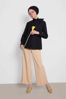 Vêtements hijab NOIR ALVINA BLOUSE À NŒUDS 4372