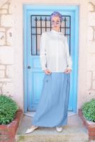 Hijab clothing WHITE ALVINA BOW-TIE BLOUSE 4372 