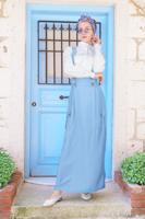 Hijab clothing WHITE ALVINA BOW-TIE BLOUSE 4372 