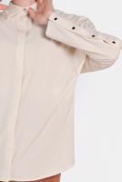 Tesettür giyim BEJ ALVİNA KOL DETAYLI BLUZ 4431