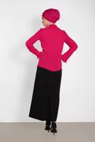 Tesettür giyim FUŞYA ALVİNA YAKASI FIRFIR DETAYLI BLUZ 4459