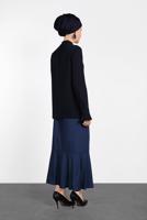 Tesettür giyim LACİVERT ALVİNA YAKASI FIRFIR DETAYLI BLUZ 4459