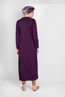 Tesettür giyim MÜRDÜM ASİMETRİK KESİM DÜĞME DETAYLI TUNİK 4616