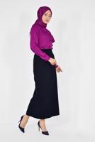 Hijab clothing FUCHSIA ALVINA RUFFLED BLOUSE 4917 