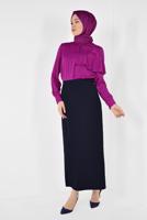 Hijab clothing FUCHSIA ALVINA RUFFLED BLOUSE 4917 