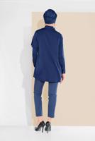 Hijab clothing NAVY BLUE ALVINA RUFFLED BLOUSE 4917 