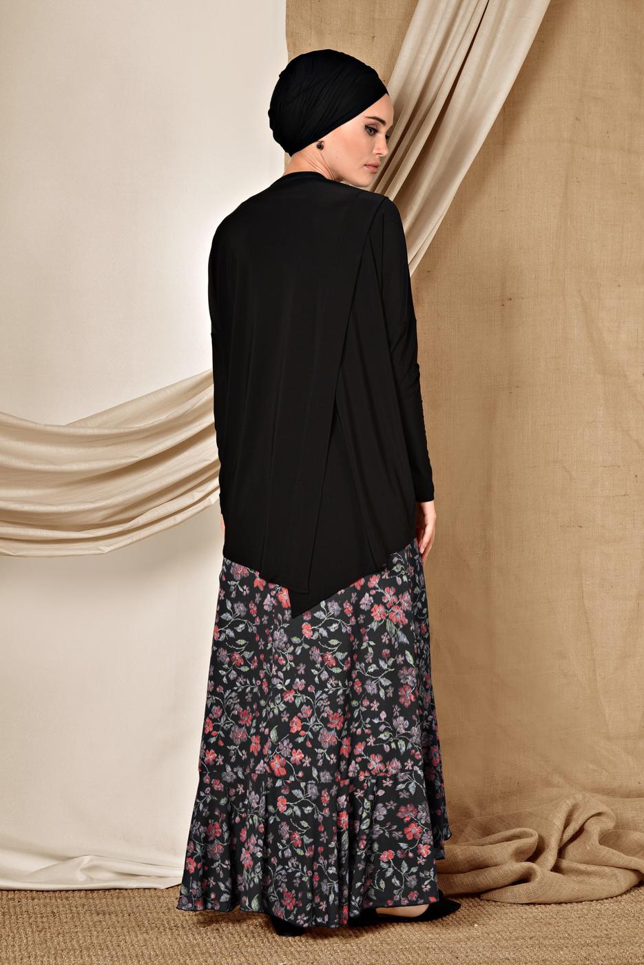 Tesettür giyim SİYAH ALVİNA SALAŞ BLUZ 4919