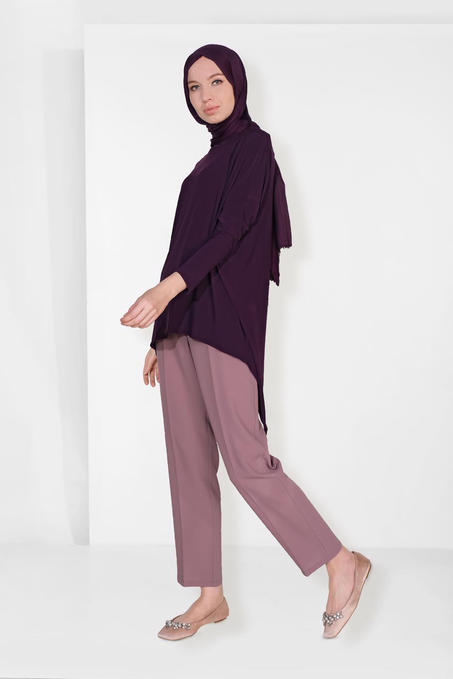 Tesettür giyim MÜRDÜM ALVİNA SALAŞ BLUZ 4919