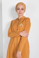 Vêtements hijab JAUNE VESTE ZIPPÉE À CAPUCHE 65815 