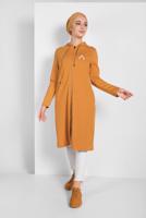 Vêtements hijab JAUNE VESTE ZIPPÉE À CAPUCHE 65815 