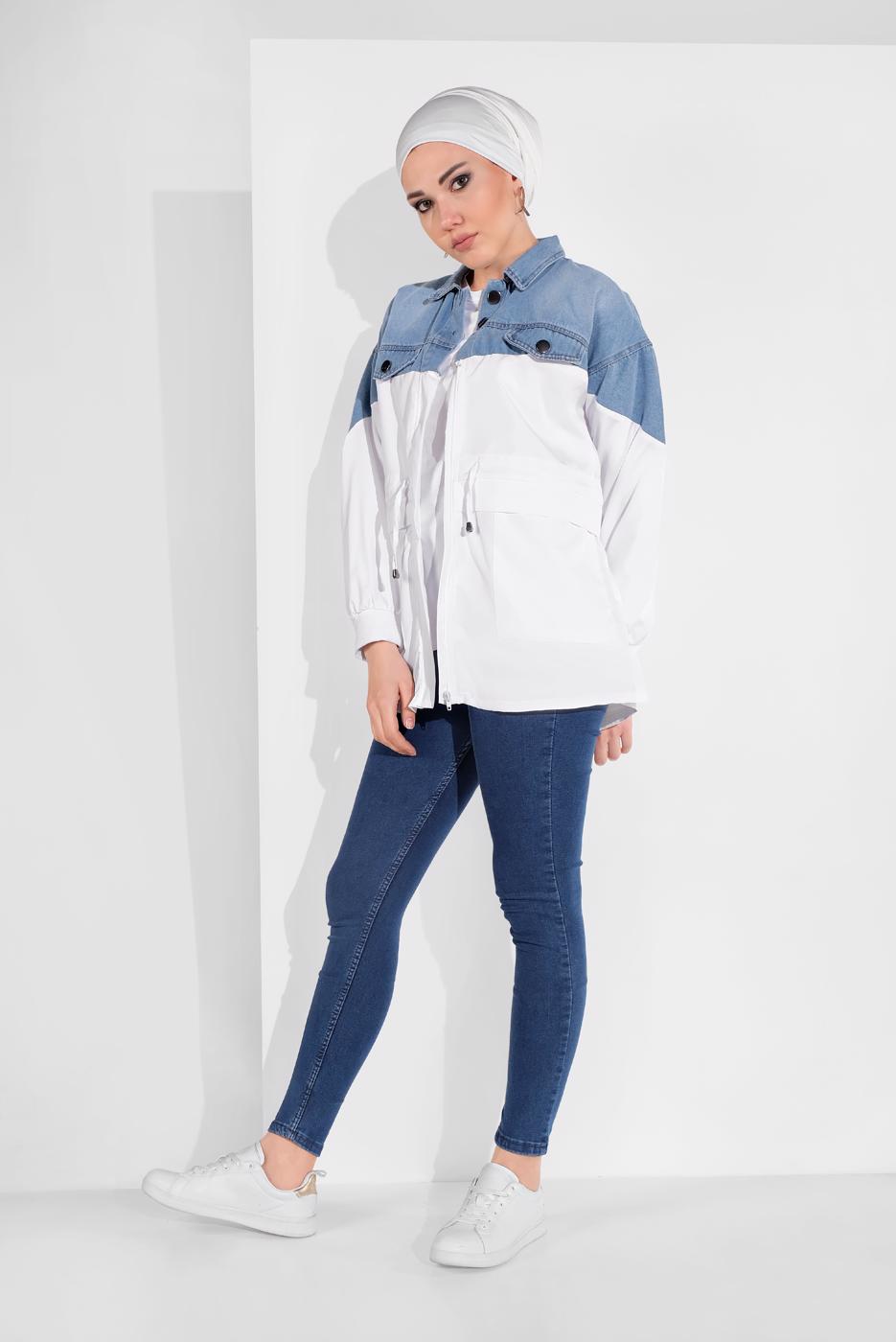 Hijab clothing NAVY BLUE DENIM JACKET 59