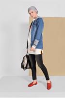 Hijab clothing BLUE HOODIE DENIM JACKET 1007 