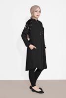 Vêtements hijab NOIR VESTE SPORT EMBELLIE 1506 