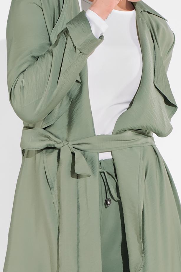 Hijab clothing  BELTED OPEN-FRONT JACKET 1875  - TRENDTESETTÜR