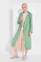 Tesettür giyim YEŞİL KUŞAKLI GİYÇIK 1875