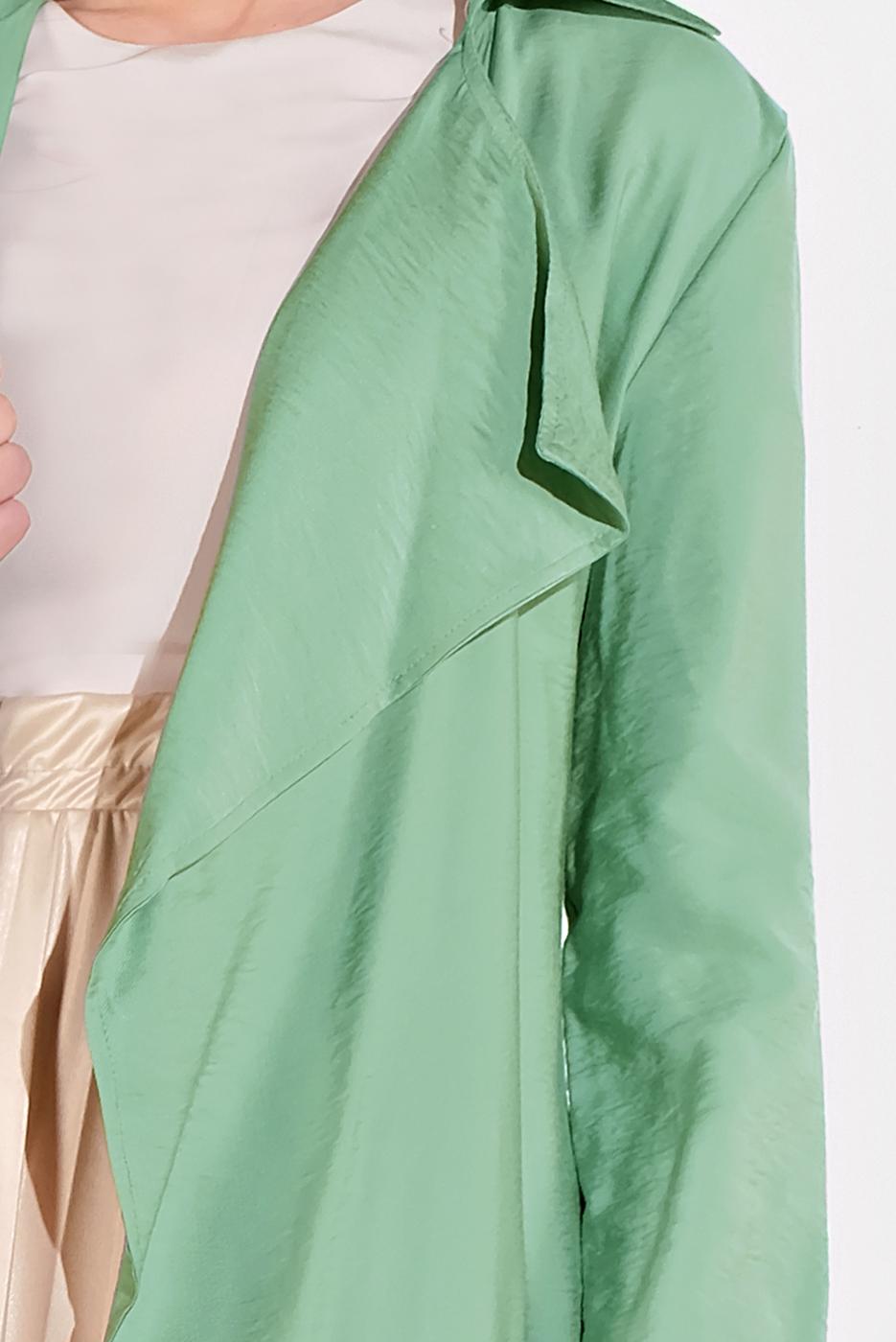 Tesettür giyim YEŞİL KUŞAKLI GİYÇIK 1875