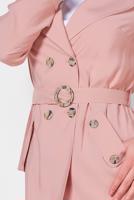 Tesettür giyim PUDRA ALVİNA DÜĞMELİ CEPLİ TRENÇKOT 4057