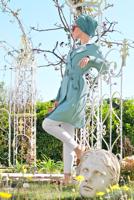 Tesettür giyim MAVİ ALVİNA DÜĞMELİ CEPLİ TRENÇKOT 4057