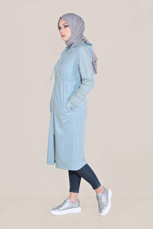 Vêtements hijab BLEU ALVİNA VESTE EN MAILLE 40666 - TRENDTESETTÜR
