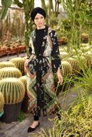 Hijab clothing ECRU ALVINA BELTED KIMONO 4089 