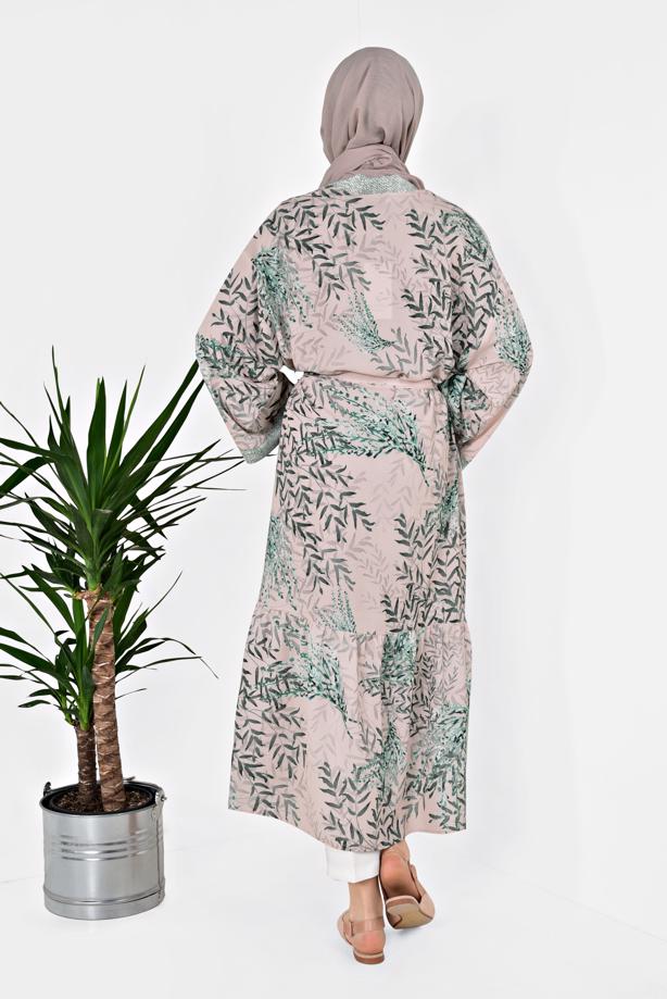 Vêtements hijab POUDRE ALVINA KIMONO À DESSINS 4958 - TRENDTESETTÜR