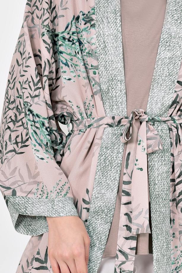 Vêtements hijab POUDRE ALVINA KIMONO À DESSINS 4958 - TRENDTESETTÜR