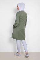 Hijab clothing KHAKI ALVINA SMOCKED-WAIST JACKET 4972