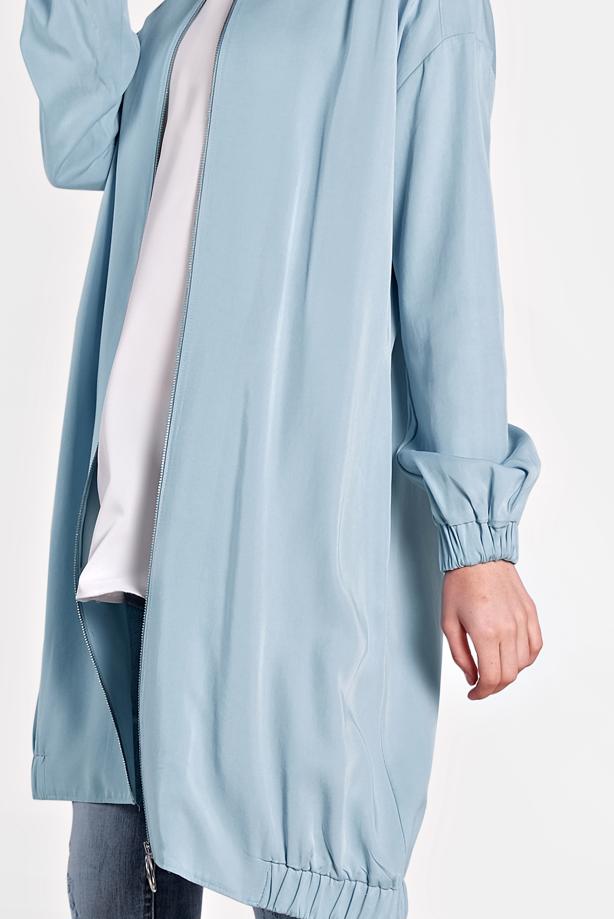 Vêtements hijab BLEU ALVINA VESTE TAILLE À SMOCKS 4972  - TRENDTESETTÜR