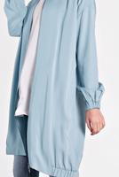 Tesettür giyim MAVİ ALVİNA BELİ BÜZGÜLÜ GİYÇIK 4972