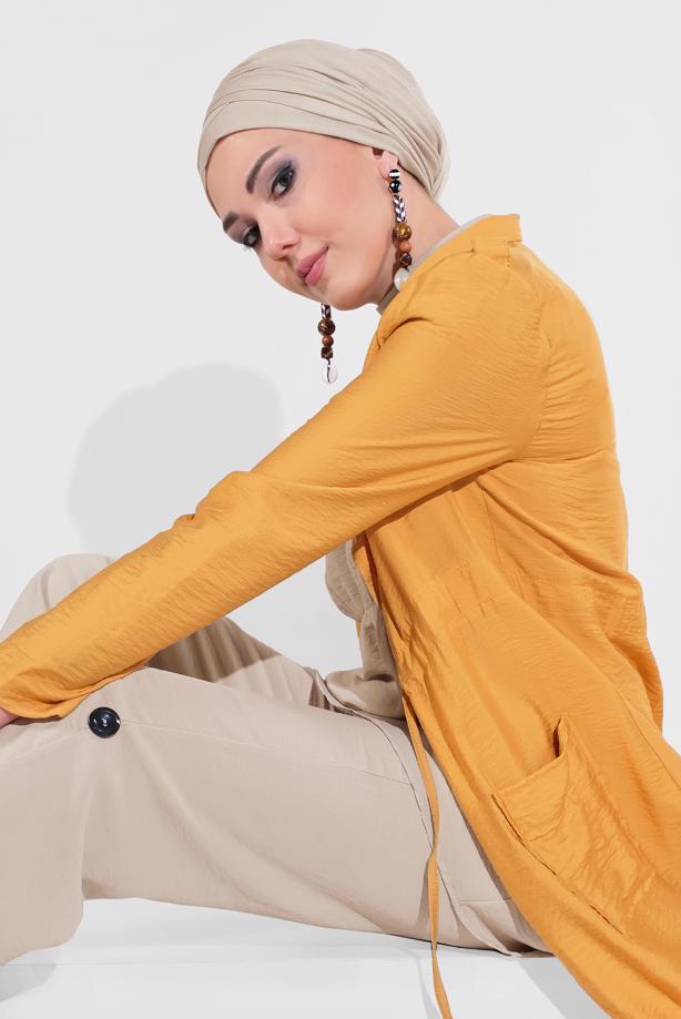 Hijab-Kleidung  BELDEN BÜZGÜLÜ CEPLİ GİYÇIK 5275 - TRENDTESETTÜR