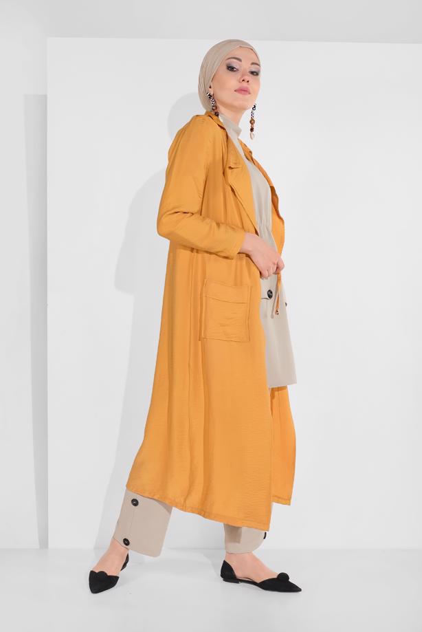 Hijab-Kleidung  BELDEN BÜZGÜLÜ CEPLİ GİYÇIK 5275 - TRENDTESETTÜR