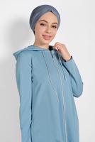 Hijab clothing BLUE ZIPPED SPORT JACKET 5329 