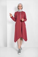 Vêtements hijab BRUN VESTE SPORT ZIPPÉE 5329