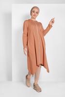 Tesettür giyim KAHVE FERMUARLI EŞOFMAN CEKET 5329