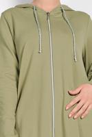 Hijab clothing GREEN ZIPPED SPORT JACKET 5329 