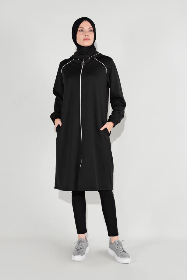 Tesettür giyim SİYAH 6036 CEKET - TRENDTESETTÜR