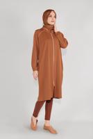 Vêtements hijab TABA VESTE SPORT ZIPPÉE À CAPUCHE 6036 