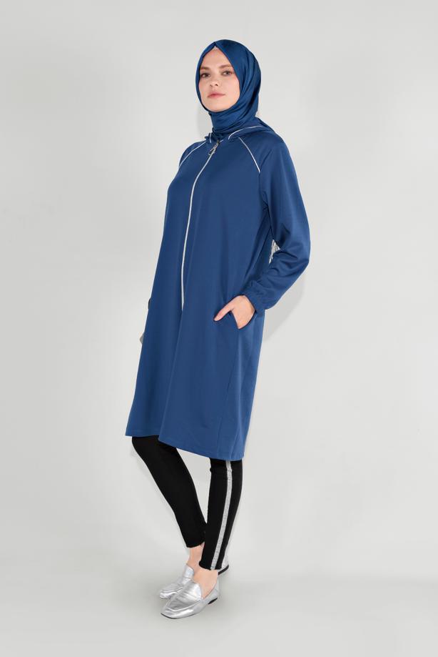 Tesettür giyim LACİVERT 6036 CEKET - TRENDTESETTÜR