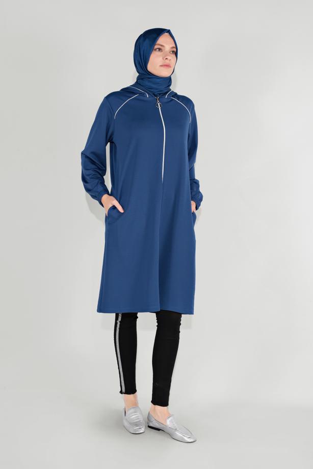 Tesettür giyim LACİVERT 6036 CEKET - TRENDTESETTÜR