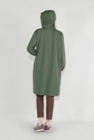 Hijab clothing GREEN ZIPPED HOODED JACKET 6036