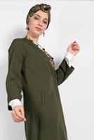 Hijab clothing KHAKI FLOWING BUTTONED JACKET 6304