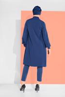 Tesettür giyim LACİVERT GENİŞ KOL DÜĞMELİ CEKET 6304